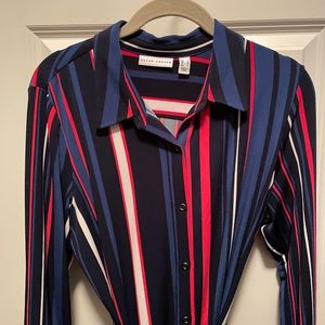 Susan Graver liquid Knit Button Down Shirtdress - NWOT